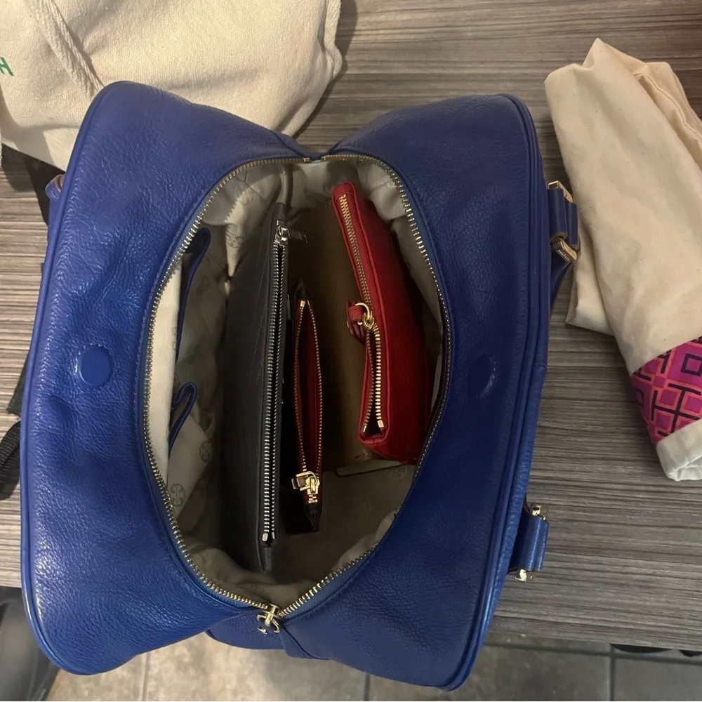 Tory Burch blue Thea satchel